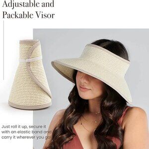 Cream Sun Hat Sun Visor Adjustable